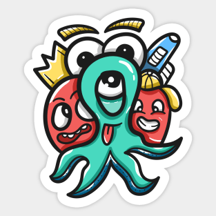 Monster Character Doodle Art Sticker